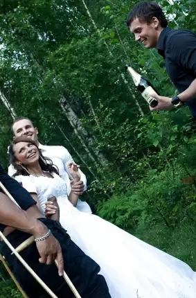 Images 5 - Друзья жениха пустили жопу невесты по кругу в лесу 