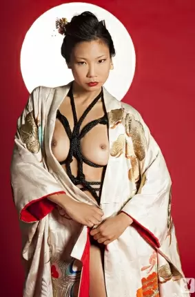 Images 38 - Голая японская гейша с классными сиськами эротично позирует (54 ню фото) 