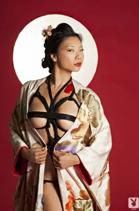 Images 10 - Голая японская гейша с классными сиськами эротично позирует (54 ню фото) 